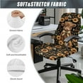 thumbnail image 3 of Xoenoiee Highland Cattle Sunflower Daisy Print Computer Office Chair Cover with Arm Covers, Universal Desk Task Chair Seat Cover Protector for Rotating Chairs, Computer Chairs, Small, 3 of 6