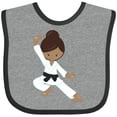 thumbnail image 3 of Inktastic African American Girl, Black Belt, Karate Girl Girls Baby Bib, 3 of 4