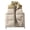 Khaki, variant on Mens Outdoor Vest Padded Puffer Vest Plus Size Lightweight Down Sleeveless Zip Up Quilted Gilet Outwear