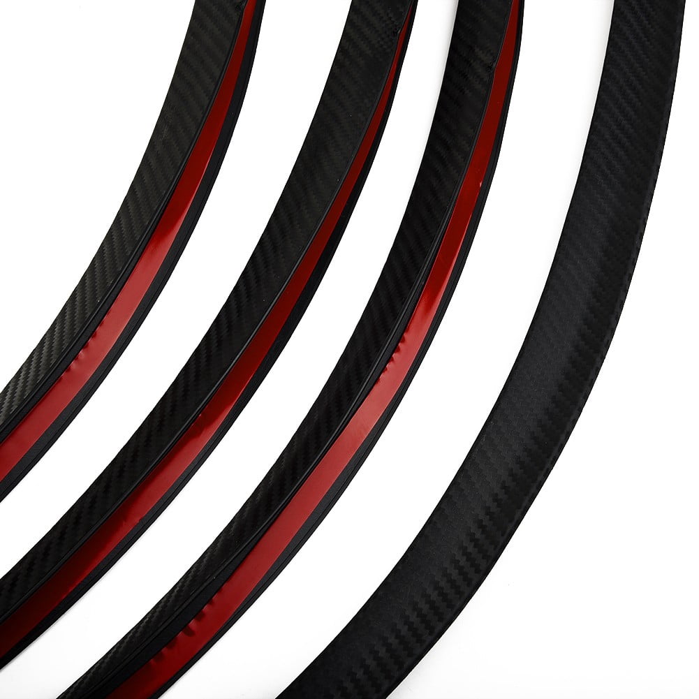 4x Carbon Fiber Car Fender Flare Extension Wheel Eyebrow Arch Trim Protector Lip