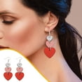 thumbnail image 1 of Pendientes de madera de doble cara con forma de corazón de color degradado hechos a mano, serie de corazones, pendientes, pendientes, pendientes, pendientes, 1 of 9