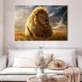 thumbnail image 2 of Elephant Stock Safari Lion Glory Wall Art - Horizontal Canvas Wall Art - Living Room Wall Decor - Animal Canvas - Gray And Yellow Decor - 51" x 34", 2 of 8