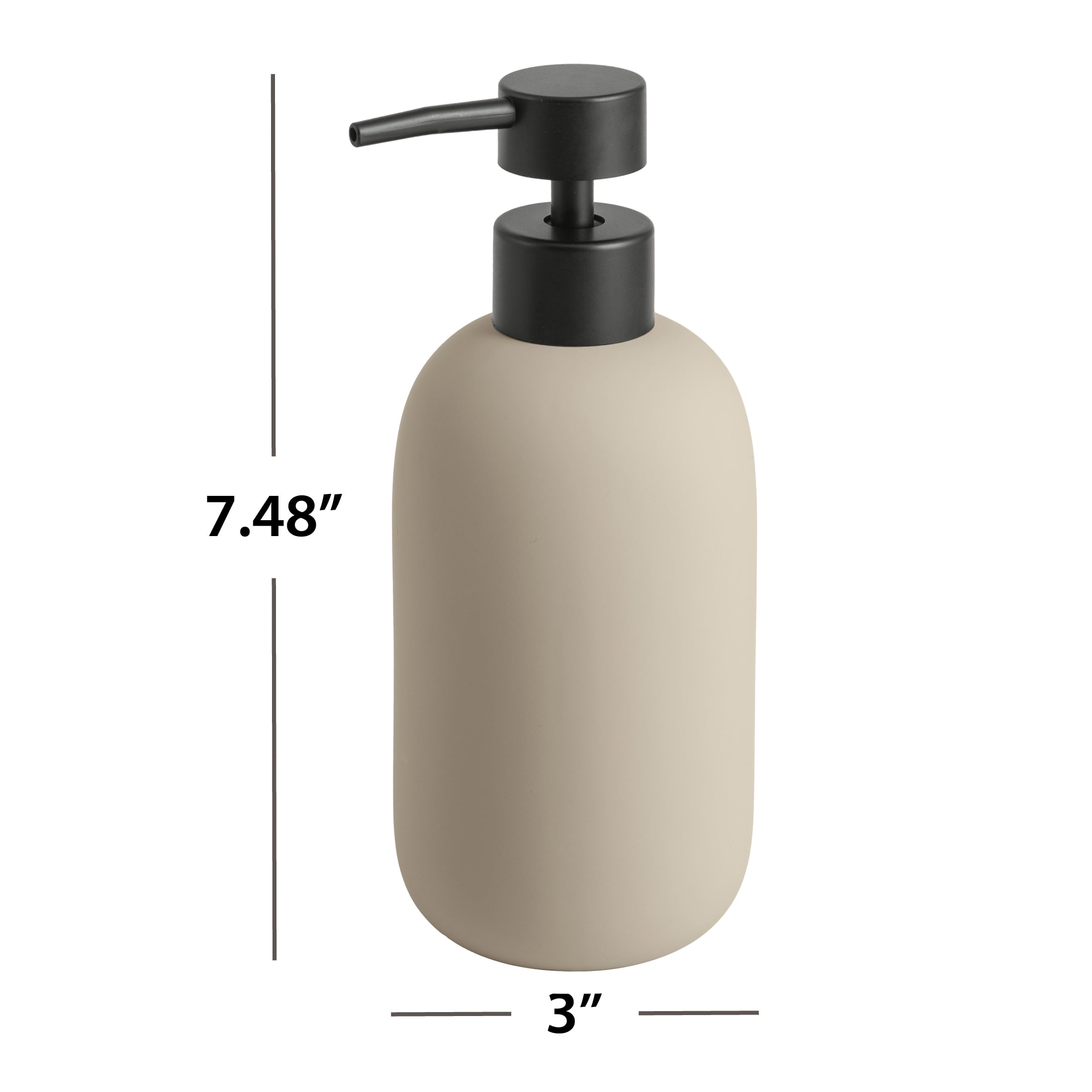 Mainstays Soft Touch Ceramic Lotion Pump Tan