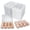 120 Pack Egg Cartons 12 Grids 3x4, variant on Clear Plastic Quail Egg Trays, Pack of 220 Cartons Holds 12 Eggs Securely for Bulk Storage and Display