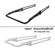 AA-Racks Adjustable Side bar + Long Over Cab. Extension for Basic Two-barred Truck Rack - Black (P39-LC-BX2-BLK)