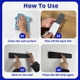 thumbnail image 5 of JILhome Bulletin Board Strip 8 Packs, Cork Board Felt Strip 13"x2", Felt Pin Board Bar Strips for Walls, Self Adhesive Cork Board for Office, Home, Photos, Notes, Black, 5 of 8