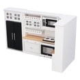 thumbnail image 2 of Dollhouse Kitchen Cabinet Fridge Oven Microwave Set Wooden Dollhouse Furniture Set Miniature Kitchen, 2 of 5