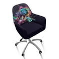 thumbnail image 2 of FOR U DESIGNS Turtle Paint Splatter Print Dining Chair Slipcovers with Arms, Waterproof Criss Cross Chairs Cover, Vanity Chair Protector, Mid Back Wide Seat Accent Chairs Covers, 2 of 8