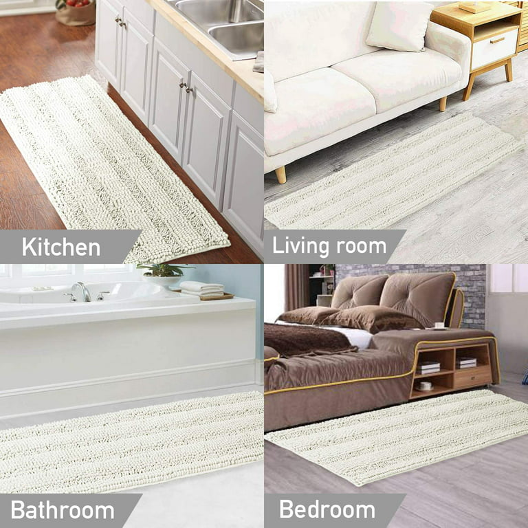 ComfiTime Bathroom Rugs – Thick Memory Foam, Non-Slip Bath Mat, Soft Plush  Velvet Top, Ultra Absorbent, Small, Large & Long Rugs for Bathroom Floor,  20 x 32, Avail. in Black, Gray, Beige