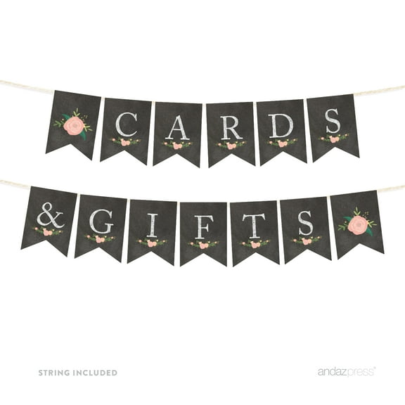 Cards & Gifts Chalkboard Floral Girl Baby Shower Pennant Party Banner