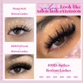 thumbnail image 4 of Lash Clusters 100D Long 12-20mm Lash Spikes Eyelash Clusters Volume Individual Lashes DIY Spiky Lash Extension Mega Cluster Eyelash Extensions Mink Strips Lashes Thick, 4 of 14