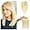 Lightest Blonde, variant on Lotfon Real Human Hair Toppers for Women with Thinning Hair Hair Loss Cover Gray Hair (Near Black)