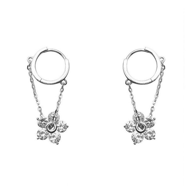 Pendientes de circón brillante Simple de aguja de plata 925, joyería chapada en oro, pendientes de cristal para mujer Dengxun unisex