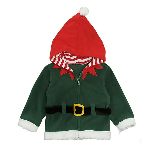 Afdoent Toddler Boys Girls Jacket Festive Santa Jacket For Boys Long Sleeve Warm Winter Coat With Soft For Holiday Parties And Events 18-24 Months