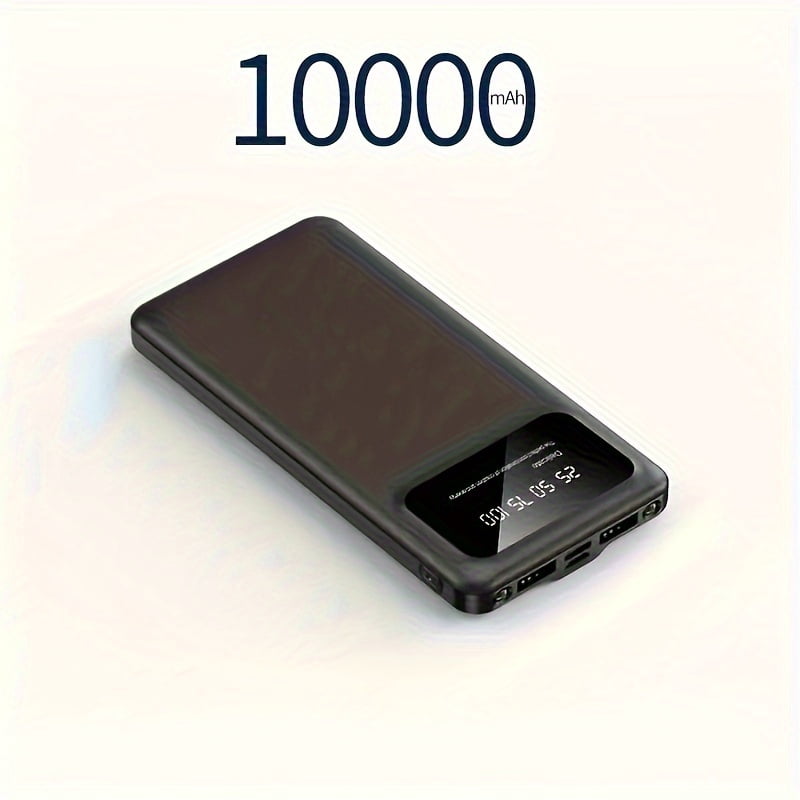General 10000/20000mAh High-capacity Portable Power Bank, 5V2.1A Portable USB Charger, Compatible with Android/iPhone Devices(2*USB Output, Type-c, Micro), with LED And Digital Display