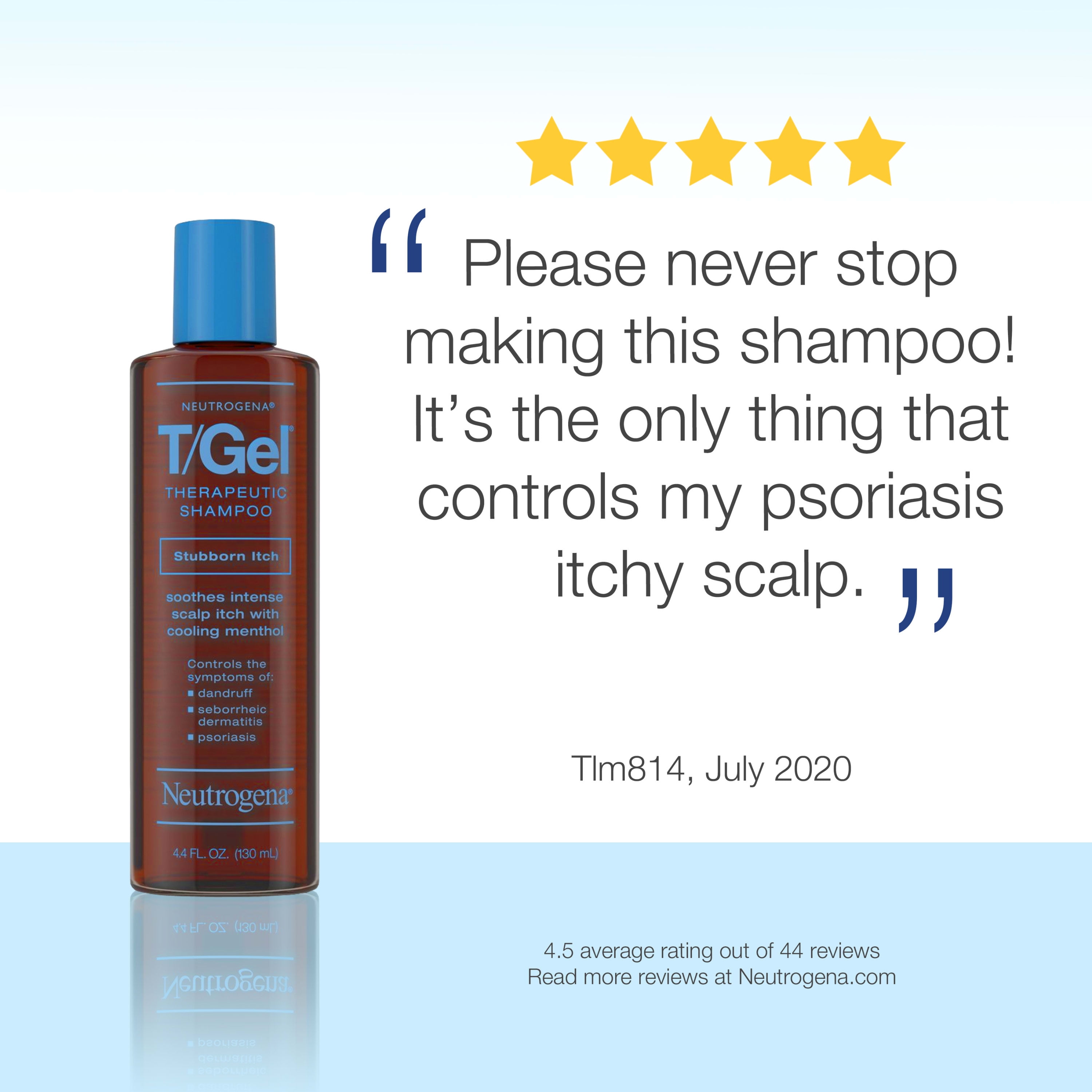 Neutrogena T Gel Stubborn Itch Therapeutic Dandruff Shampoo 4 4 Fl Oz Walmart Com Walmart Com