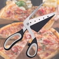 thumbnail image 1 of Tijeras para pizza de acero inoxidable, portátiles, de alta calidad, con diseño desmontable, multifuncionales 2 en 1, prácticas, resistentes y con, 1 of 8