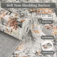 thumbnail image 2 of EastVita Area Rugs Carpets 580Gsm Velvet (1400Gsm) Pearl Velvet Cotton Tpr Washed Folding Backing Carpet Xxy- Abstract-Mountain And Flowing Water Orange Gray 8*10ft, 2 of 7