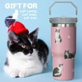 thumbnail image 4 of Cat Gift for Cat Lover,30 oz Cat Tumbler Stainless Steel Insulated with Handle (Cat-Blush, 30 oz), 4 of 5