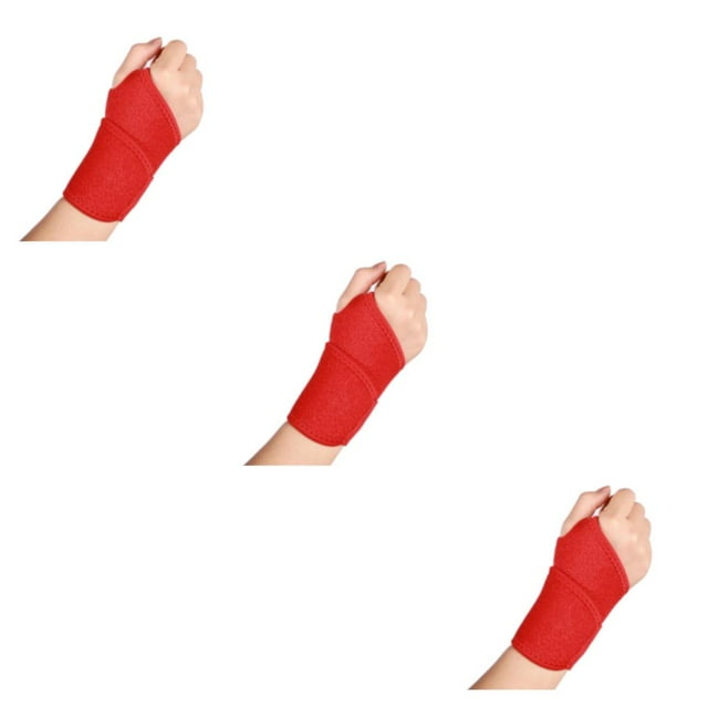 Wosthever muñequera ajustable entrenamiento de gimnasia mano cordel soporte cinturón banda compresión autoadhesivo brace para fitness rojo Type1 NO1