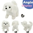 thumbnail image 3 of Walking Dog Interactive Electronic Pet, Stuffed Animals Plush Toys Puppy, Barking Tail Wagging Nodding Head, Educational Easter Christmas Birthday Gifts for Toddlers Kids Girls, White, 7", 3 of 8
