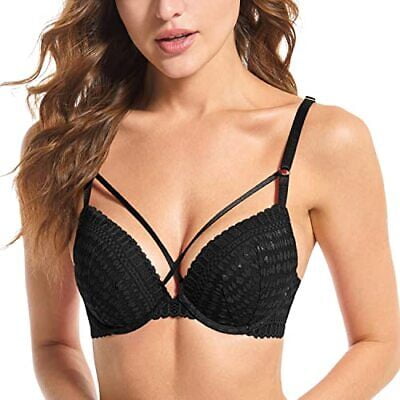 

Deyllo® Women‘s Sexy Bra / Panties Underwire Lace Push Up Padded Strappy Back