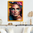 thumbnail image 2 of Designart Floral Sensual Woman Portrait III Framed Wall Art, 2 of 5