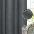 thumbnail image 4 of Cortinas Blackout Premium de Poliéster y Acabado Frontal Lino con Aislamiento Térmico y Acústico, 100% Blackout, Ojal Superior y Capa Trasera con Revestimiento, 2 Paneles 132x213cm c/u (8008), 4 of 13