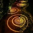 thumbnail image 3 of Solar Light Outdoor Waterproof Circle Shadow Lawn Solar Powered Pathway Garden Light LED Landscape Light Decorative for Walkway, 3 of 10