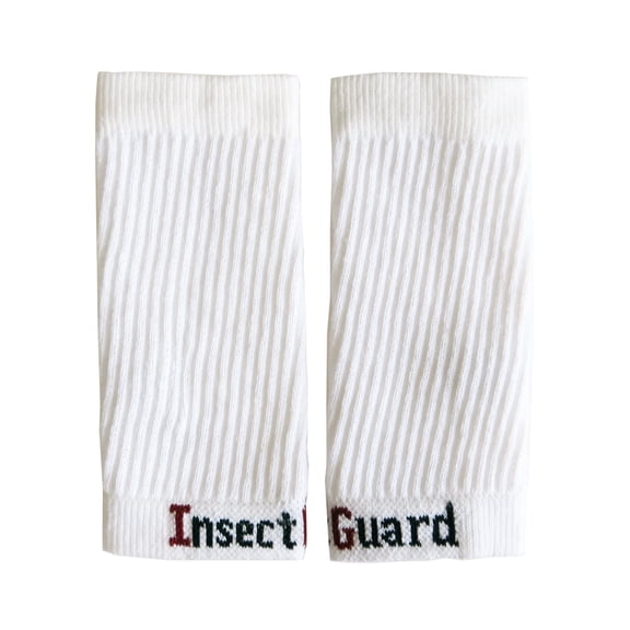 InsectGuard Permethrin Treated Tick Gaiters/Sleeves and Mosquitoes Flies Chiggers & More Insect Repellent Extra Wide 7 Inch Long Pair (White XW)