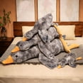thumbnail image 4 of Extra Soft Plush Duck Stuffed Animal Pillow, Rotund Belly Cuddle Toy with Zipper Closure, Safety Nursery Decor & Sensory Comfort Companion for Christmas & Year-Round Snuggling, 35.43in, Gray, 4 of 4