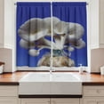 thumbnail image 2 of Ambesonne Agriculture Kitchen Curtains, Phoenix Mushroom Print, 55"x39", Dark Blue Cocoa and Dusk, 2 of 3