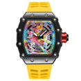 thumbnail image 1 of Modern Design Men Watch Sports Luminous Waterproof Military Automatic Diamond Watch For Man Boys Silicone Strap Tonneau Dial, 1 of 5