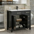 thumbnail image 3 of Eclife 30 in Bathroom Vanity with Integrated Sink Top, Black, 3 of 8