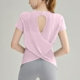 thumbnail image 3 of SHITINN Women's Casual Loose Fit Round Neck Short Sleeve T Shirt with Back Cutout for Daily Wear Short Sleeve Blouses Summer Clothes Womens Blouses, 3 of 3