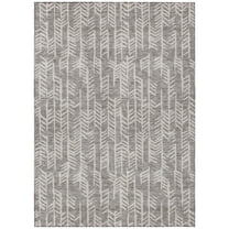 HomeRoots 594145 8 x 10 ft. Taupe & Beige Tribal Washable Indoor & Outdoor Rectangle Area Rug