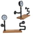 thumbnail image 1 of Hanging Storage Rack, Retro Industrial Style Wide Application Wrought Iron Wall Shelf Easy Installation Firm  for Living Room, 1 of 7