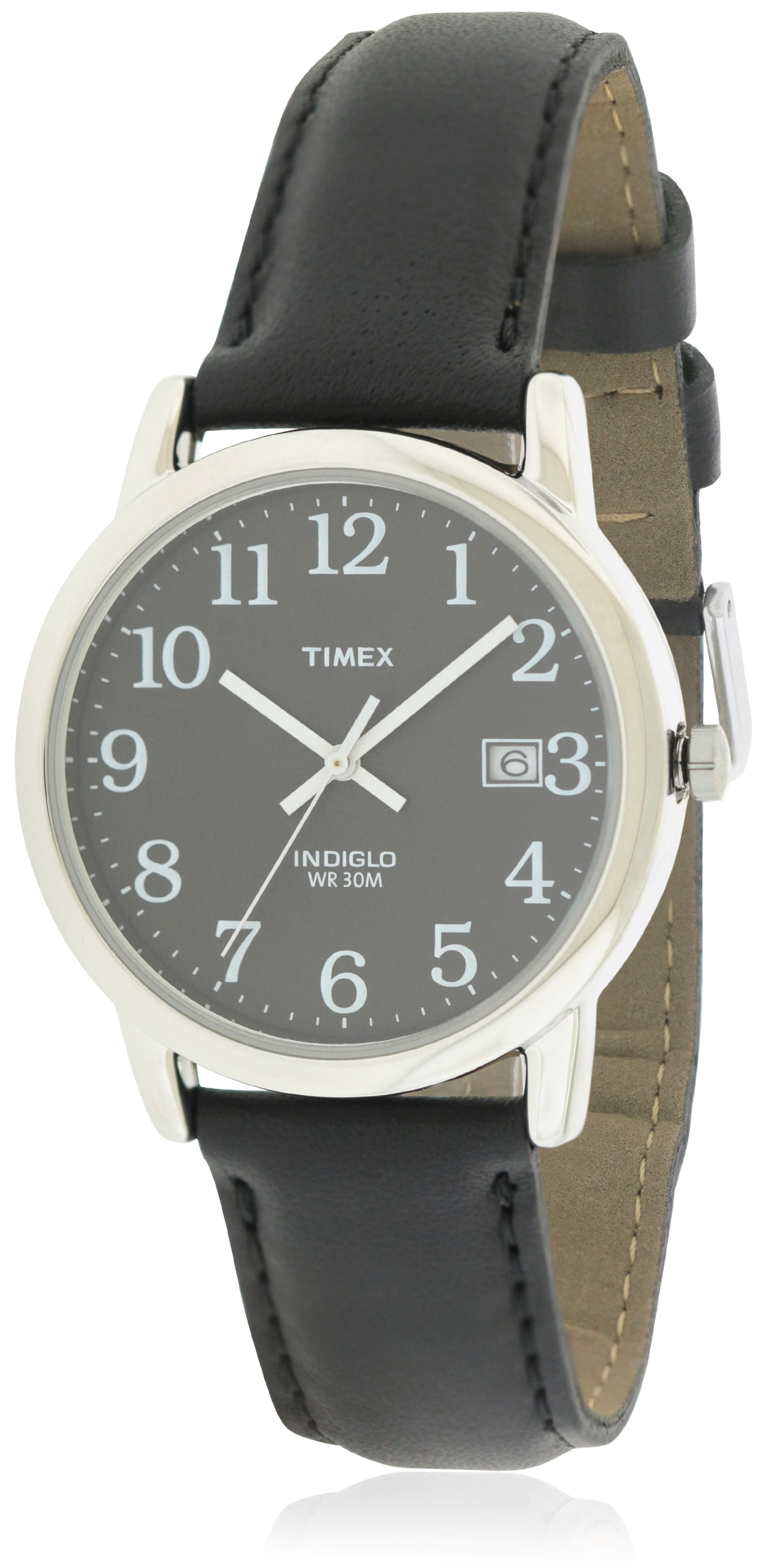 Timex Indiglo Easy Reader Leather Mens Watch T2N370 