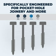 Kreg SPS-F075-100 Zinc Pocket Screws, 3/4-Inch, #6 Fine Thread, Pan Head (100 Count)