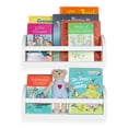 thumbnail image 3 of Wallniture Lissa Set of 2 White Floating Shelf Wall Bookcase Nursery Decor Toy Storage 16.5" Wooden Wall Organizer for Kids Room, 3 of 7