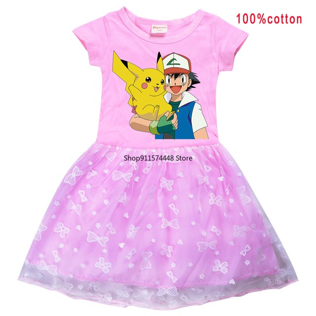 Vestidos de Pikachu para niña, ropa bonita para niña, falda para niña, arcoíris, 2022 QYM unisex