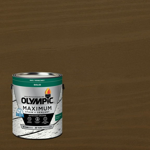 Olympic Maximum 1 GallonSC-1056 Olivewood Solid Color Exterior Stain and Sealer in One