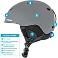 thumbnail image 4 of WildHorn Drift Snowboard Ski Helmet for Olympian Ashley Caldwell, L - Stone Gray, 4 of 5