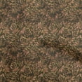 thumbnail image 1 of oneOone Georgette Viscose Brown Fabric Jacobean Leaf Dress Material Fabric Print Fabric By The Yard 42 Inch Wide, 1 of 4
