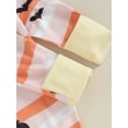 thumbnail image 6 of Liacowi Infant Baby Halloween Jumpsuit Newborn Zip Front Romper Cartoon Print Long Sleeve Footless Romper + Bow Headband, 6 of 9