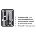 thumbnail image 6 of Walmart Care and Fix 5-Piece Deluxe Travel Grooming Kit with Nail Clippers, Scissors, and Tweezers, 6 of 8