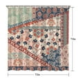 thumbnail image 5 of Waterproof Boho Patchwork Vintage Shower Curtain 72x72 Inch Bohemian Style Stitching Colorful Floral Retro Shower Curtains for Bathroom Hotel Home Decor with 12 Hooks, 5 of 5