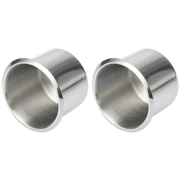 Unique Bargains 2pcs Stainless Steel Universal Cup Drink Holder Replacement Silver Tone for Boats RVs