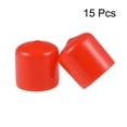 thumbnail image 2 of 15pcs 23mm Round Red Vinyl End Cap Screw Thread Protectors Rubber Cover Caps, 2 of 3