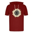 thumbnail image 3 of Blusa con capucha de manga corta para hombre, informal, con estampado, a la moda, con capucha, camiseta deportiva de manga corta, blusa de poliéster para hombre, 3 of 5